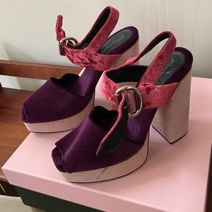 Jeffery Campbell - Velvet Platform Heels